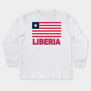 The Pride of Liberia - Liberian Flag Design Kids Long Sleeve T-Shirt